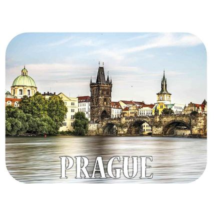 Prague Waterfront Fridge Magnet
