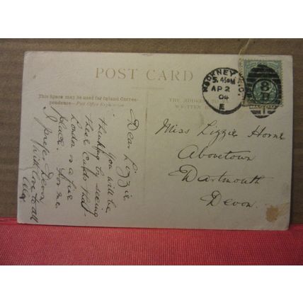 TRAFALGAR SQUARE, LONDON used antique postcard 1904 pm =