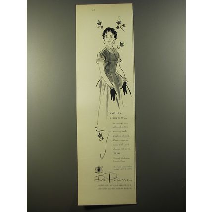 1954 De Pinna Dress Ad - Hail the princesse