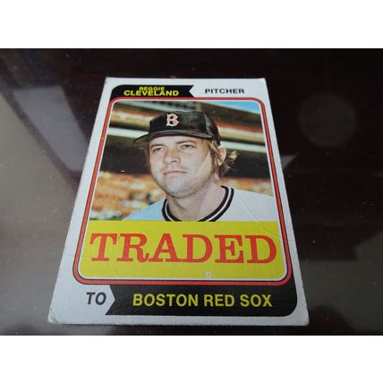 1974 Topps Traded Card # 175T Reggie Cleveland Good (2) Boston Red Sox