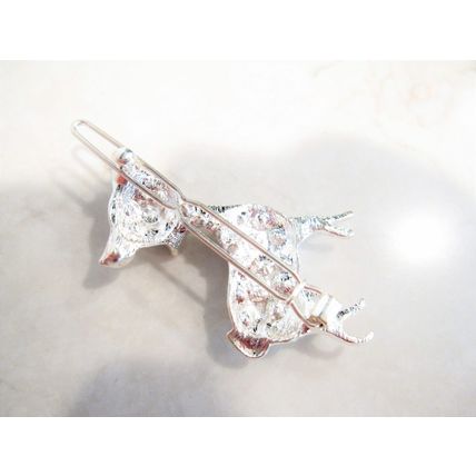 Silver or gold deer shaped crystal hair barrette clip bridal clip bridal
