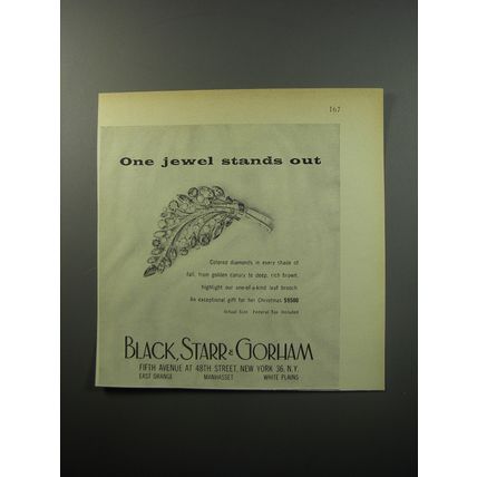1955 Black, Starr & Gorham Jewelry Advertisement - One Jewel stands out