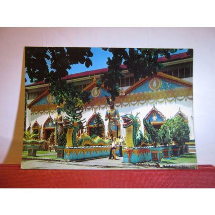 FRONT, THE WAT CHAYAMANGKALARAM TEMPLE, PENANG, MALAYSIA unused postcard =