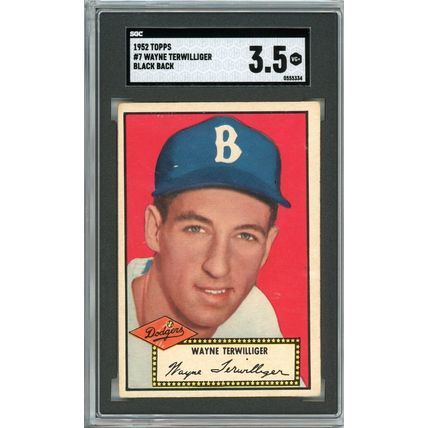 1952 Topps Wayne Terwilliger Black Back #7 SGC 3.5 P1356