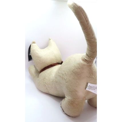 Beige Cat Doorstop Doorstop with Brown Bow Gift Home Decor Decoration 21 CM Pet