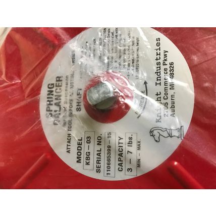 new KNIGHT INDUSTRIES KBG-03, HEAVY DUTY, BALANCER REEL, 3-7lbs,EQ