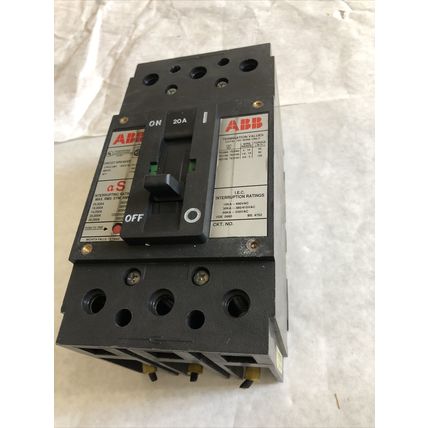 ABB ES,20A,ABB MF726789,3P,AS LR90467 CU7AL,UXAB 727131 R 103 CIRCUIT BREAKER,EB