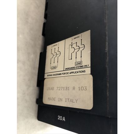 ABB ES,20A,ABB MF726789,3P,AS LR90467 CU7AL,UXAB 727131 R 103 CIRCUIT BREAKER,EB