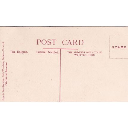 Eyre & Spottiswoode Postcard Victorian Woman - Woodbury Series No 6476