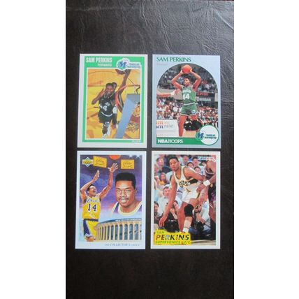 Four (4) Sam Perkins Basketball Cards (See Pictures and Descriptions Below)