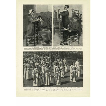Holy Blood, Bruges, Belgium (Women Working On Reverse), Book Illustration, c1930