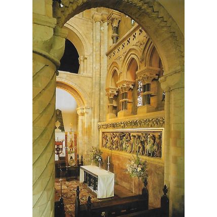 XPSWALT4: Waltham Abbey, Essex - The high altar seen through a Norman archway