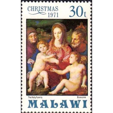 Malawi QEII 1971 Xmas 30t Holy Family Bronzino Unmounted Mint MNH SG 406 stamp