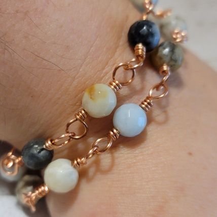 Handmade Amazonite Double Strand Bracelet