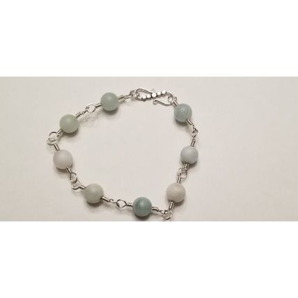 Handmade Sterling Silver Aquamarine Bracelet