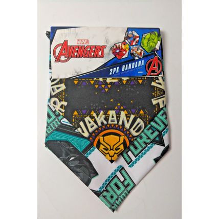 Marvel Avengers 2 Pack Bandana 17.5” Wakanda Forever Doggie Scarf - Free Ship!