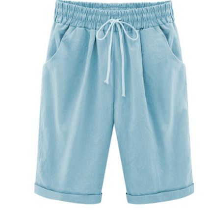 Pants Elastic Waist Shorts Ladies Beach Casual Shorts Plus Size Women Summer Hot