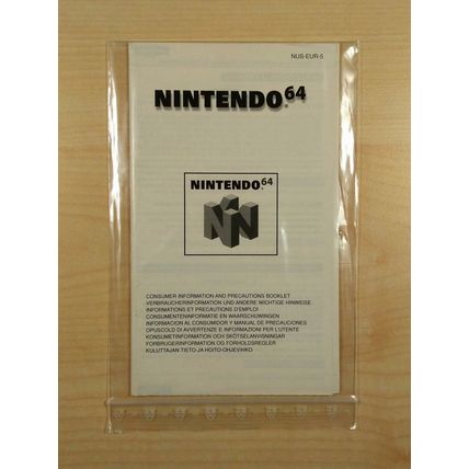 Consumer Information NUS-EUR-5 Nintendo 64 PAL Europe