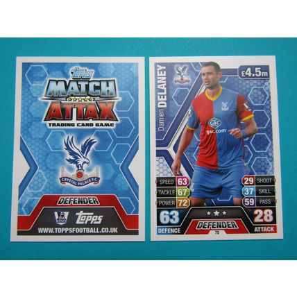 75. Damien Delaney - Crystal Palace - Match Attax 2013/14 Football Card EF1