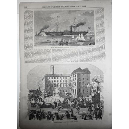 A Masquerade Scene At Cologne, Prussia - Gleason's Pictorial 1850s