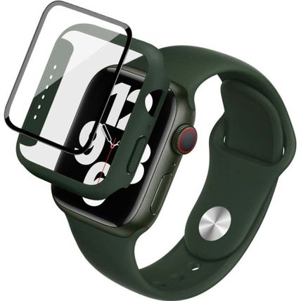 imak Silicone Watch Band PC Frame with Tempered Glass Film, For Apple Watch SE 2