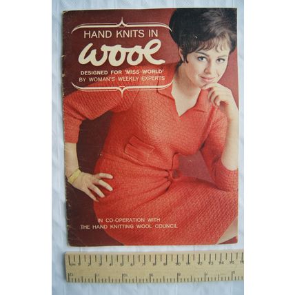 1965 Hand Knits in Wool designed for Miss World by Woman's Weekly experts