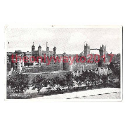 TOWER OF LONDON, LONDON, ENGLAND, 1945, Postcard