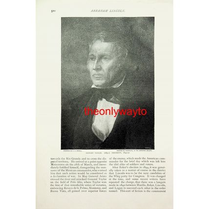 Zachary Taylor, US President, 1849-50, (More Reverse), Book Illustration, 1886/7