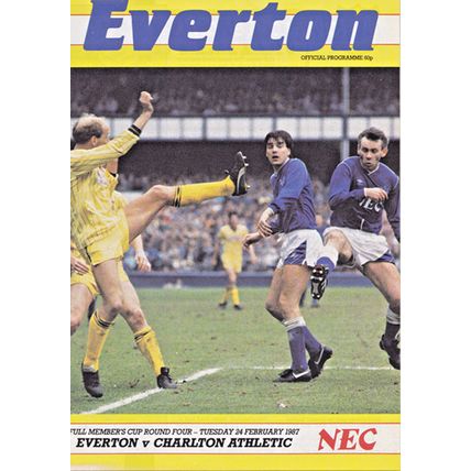 EVERTON v CHARLTON ATHLETIC FULL MEMBERS CUP ROUND 4 1986/87