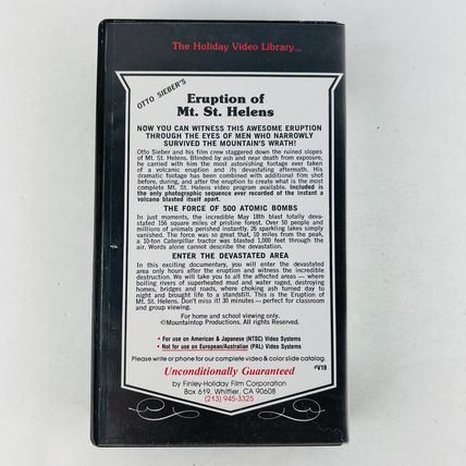 Eruption of Mt St Helens Volcano VHS Video Tape