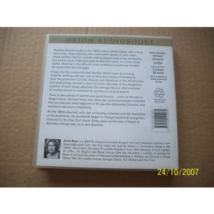 Farewell to the East End-Jennifer Worth 4 CD Audio book