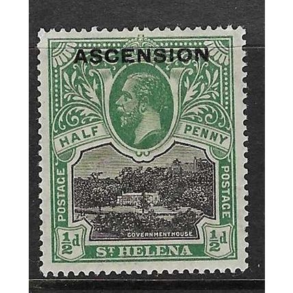 ASCENSION 1922 GEORGE V 1/2d MINT HINGED SG1