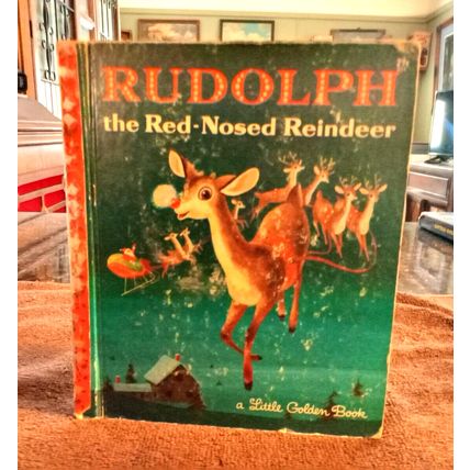 Old Little Golden Book Walt Disney Rudolph The Red Nose Reindeer G Edition 1963