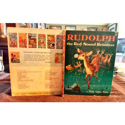 Old Little Golden Book Walt Disney Rudolph The Red Nose Reindeer G Edition 1963