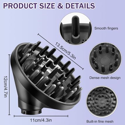 Upgraded Diffuser for Dyson Airwrap Attachment, Converting for Dyson Airwrap Sty