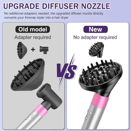 Upgraded Diffuser for Dyson Airwrap Attachment, Converting for Dyson Airwrap Sty