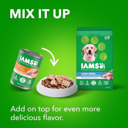 IAMS Adult High Protein Large Breed Dry Dog Food with Real Chicken, 40 Lb. Bag