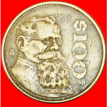 ⰆEMISSION SET:MEXICO★10-20-50-100-500-1000 PESOS 1985-1989★LOW START★NO RESERVE!