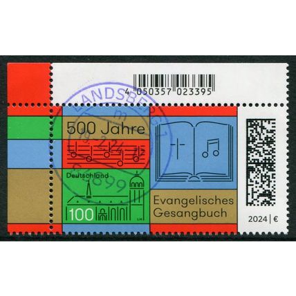 GERMANY 2024: 500th ANNIVERSARY EVANGELICAL HYMN BOOK - 100c CTO FULL GUM (G19)