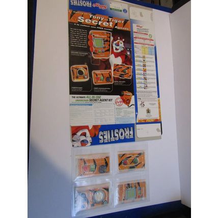 Kellogg`s Frosties 2000 Cereal Box Set of 4 Tony the Tiger Secret Agent Tools