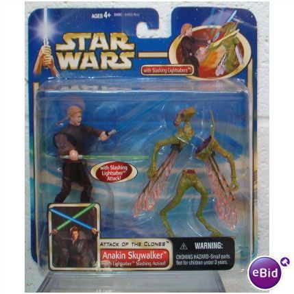 STAR WARS ' SAGA COLLECTION ' Anakin/Geonosian Warrior figure (blue carded)