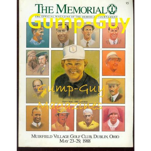 The Memorial magazine 1988 Golf Tournament Program Patty Berg honoree Dublin OH