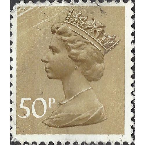 GB, Queen Elizabeth II Machin, light brown 1977, 50p, #3