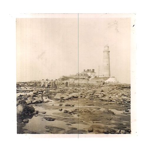 LIGHTHOUSE, WHITLEY BAY, ST. MARY'S ISLAND, NORTHUMBERLAND photograph 1953 #