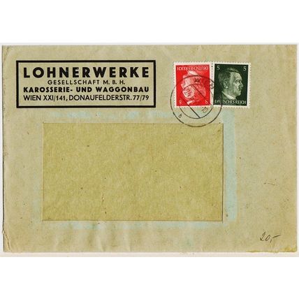 Germany. Commercial Cover. 1943 5pf/8pf S.G.772/774 Used/Addressed