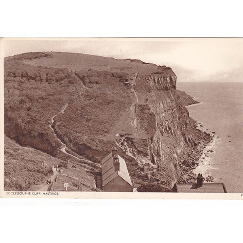 Ecclesbourne Cliff Hastings.Sussex Postcard (SX73113)