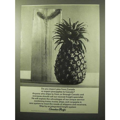 1964 Canadian Pacific Ad - Import Pine From Canada?