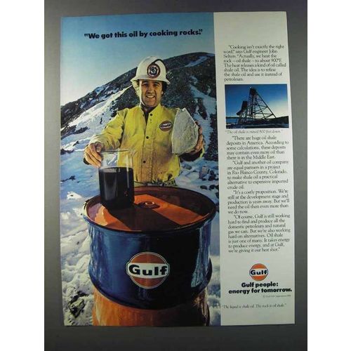 1981 Gulf Oil Ad - Got This By Cooking Rocks