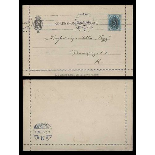 Denmark 1925 Postal Letter Card Copenhagan