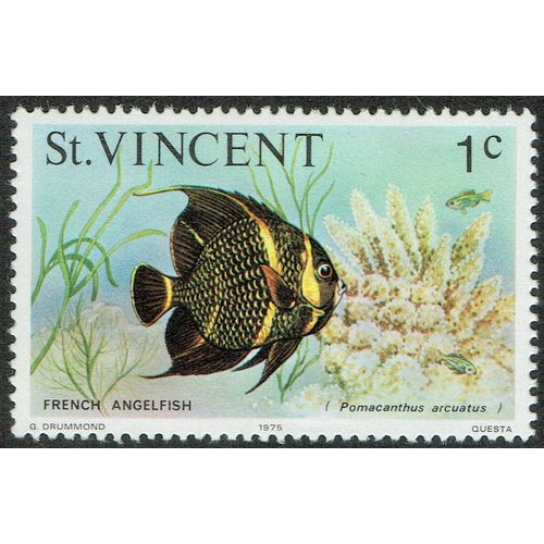 St. Vincent 1975 Marine Life 1c Multicoloured SG422 UM